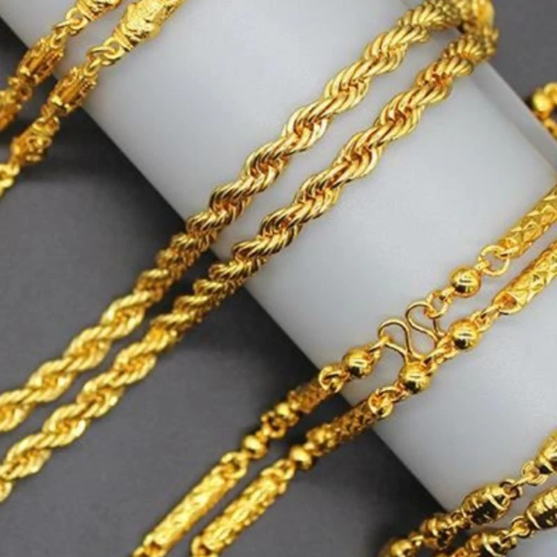 合金项链 夸张大金链子装逼神器男士网红直播道具土豪项链仿真金