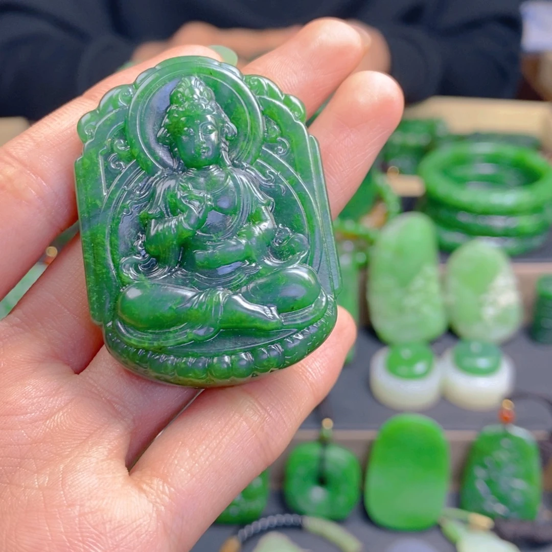 和田玉未镶嵌挂件