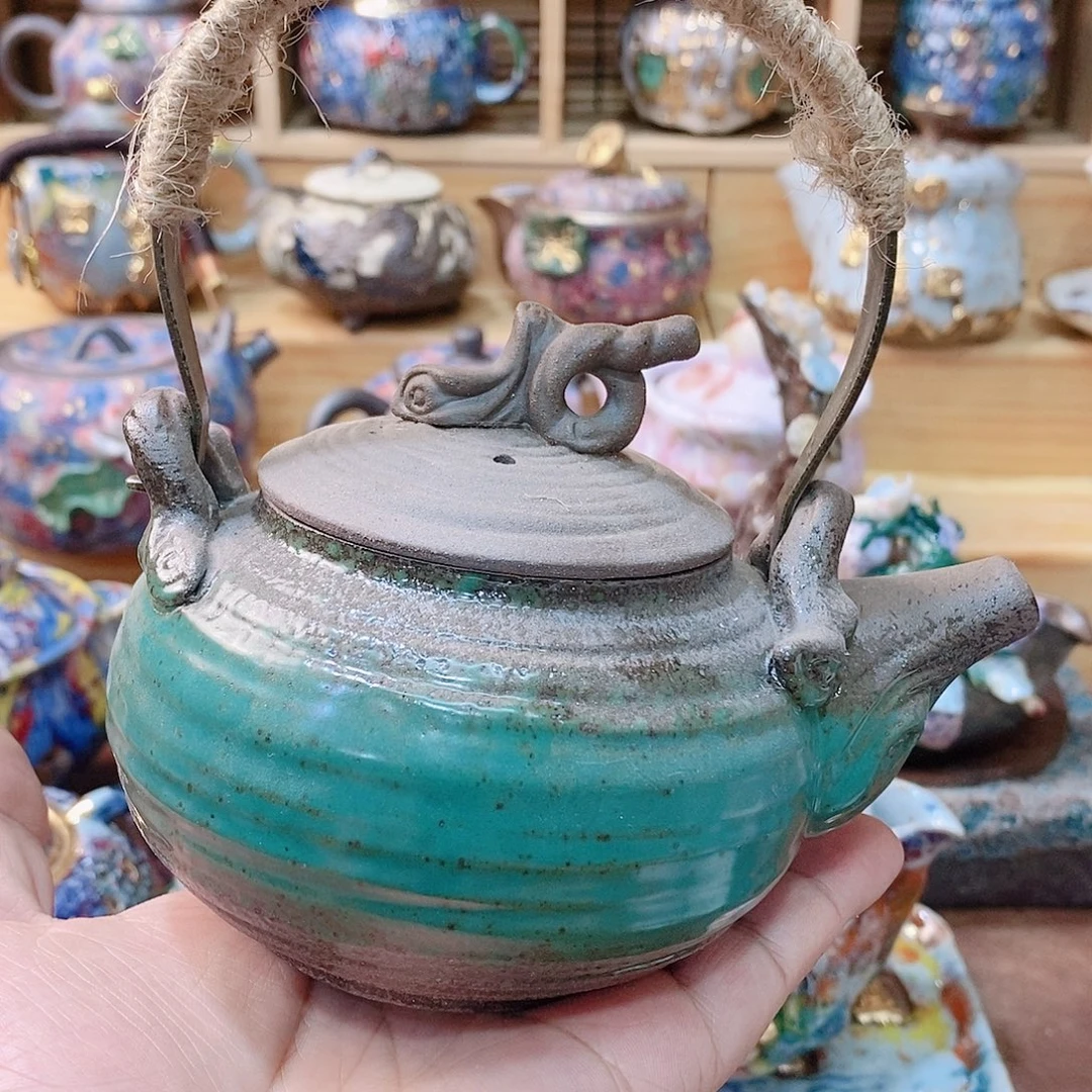 粗陶志野柴烧茶壶