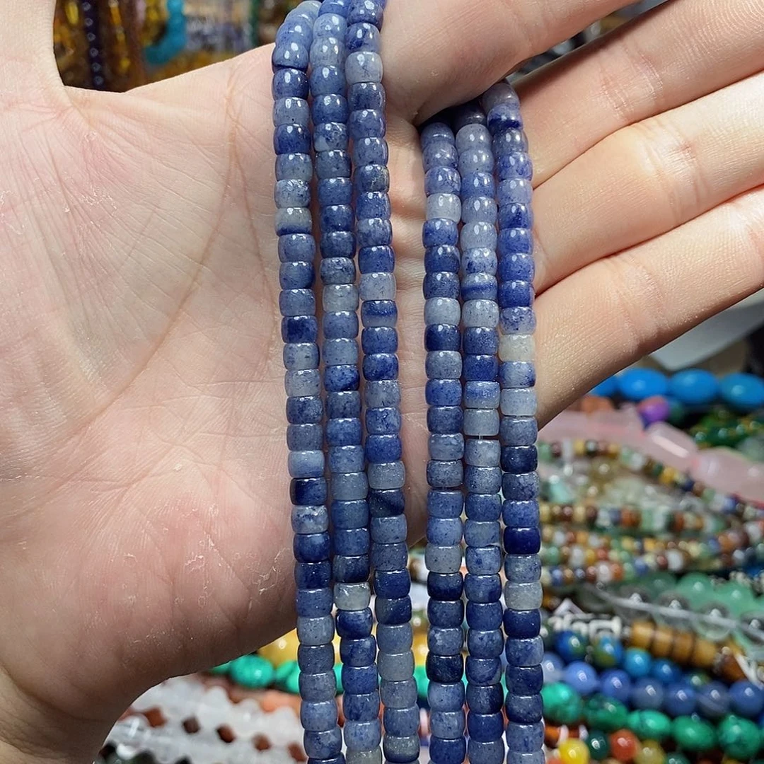 石英质玉未镶嵌，蓝东陵直切药片6mm，