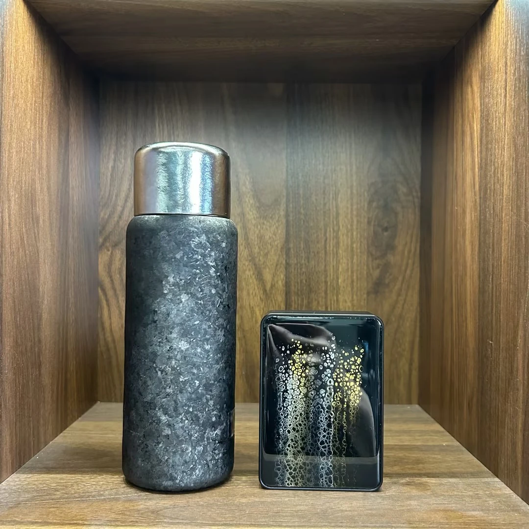 默守茶规-【黑色钛杯+迷帝大漆盒】古树普洱茶生茶礼包