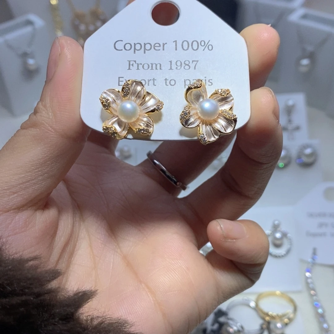 耳坠未镶嵌淡水珍珠