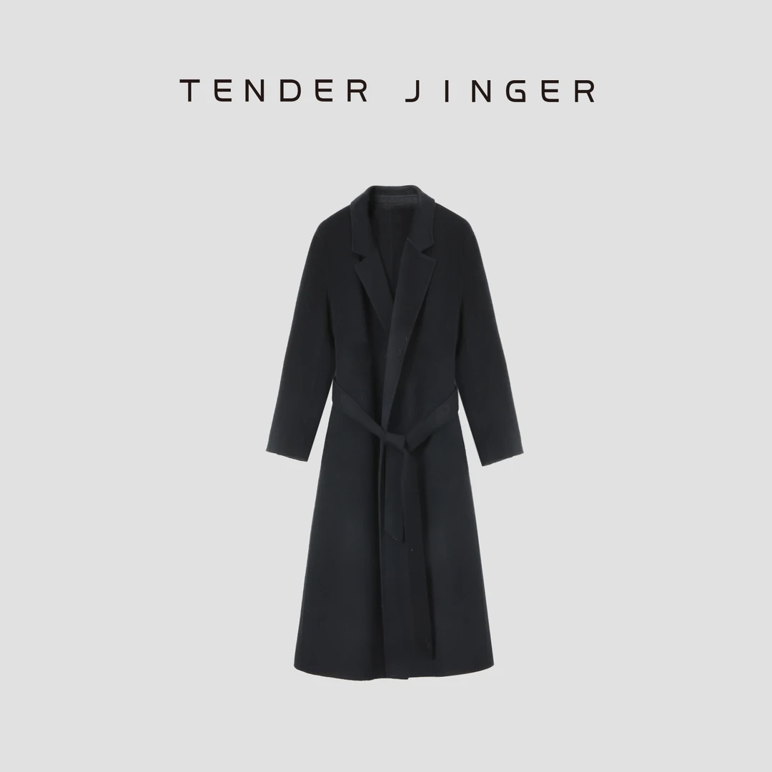 Tender Jinger【黑标】｜线下专供 绵羊毛双面呢风衣外套T54LMD50091