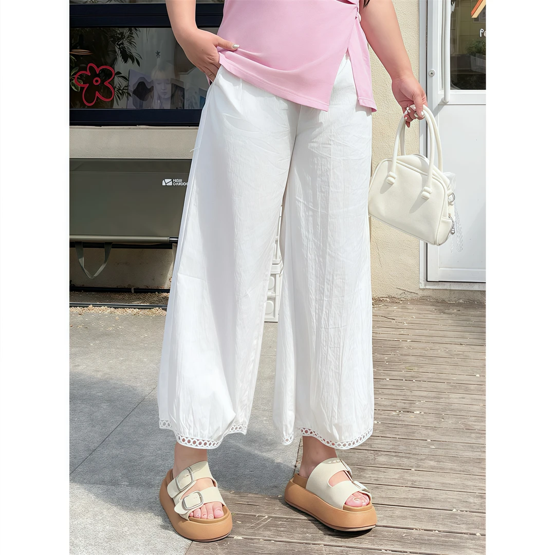 断码捡漏C蜜柚画报 / 设计感九分灯笼裤14985花契大码200斤胖mm