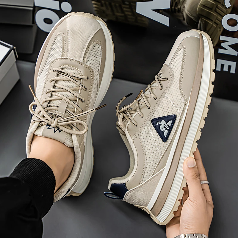男鞋2025夏季潮牌高级感百搭休闲网面透气跑步运动增高阿甘老爹鞋