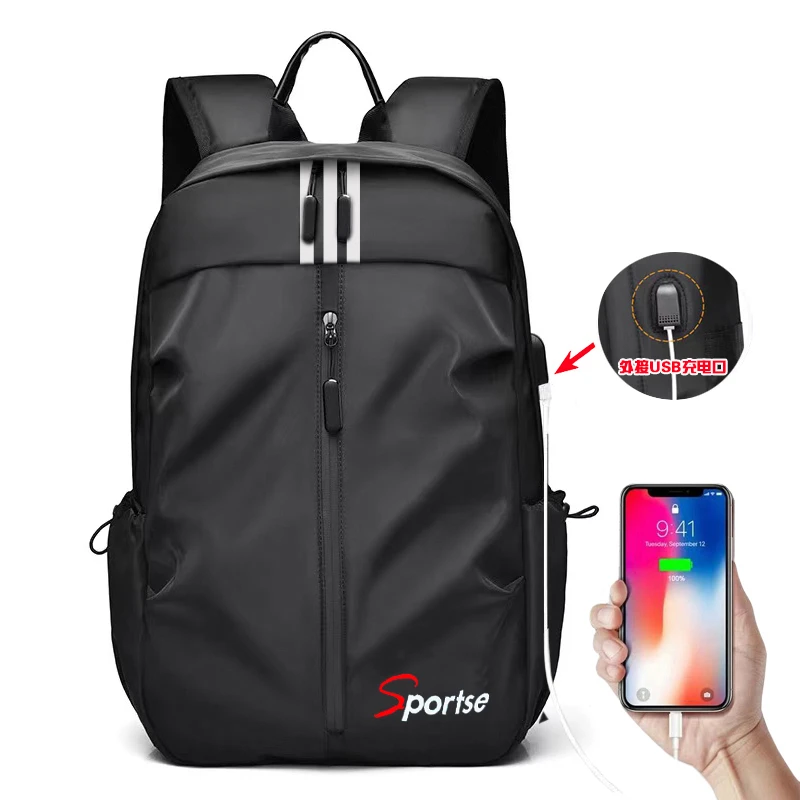 情侣款双肩包男女款学生书包户外旅行拉链双肩背包电脑包sport