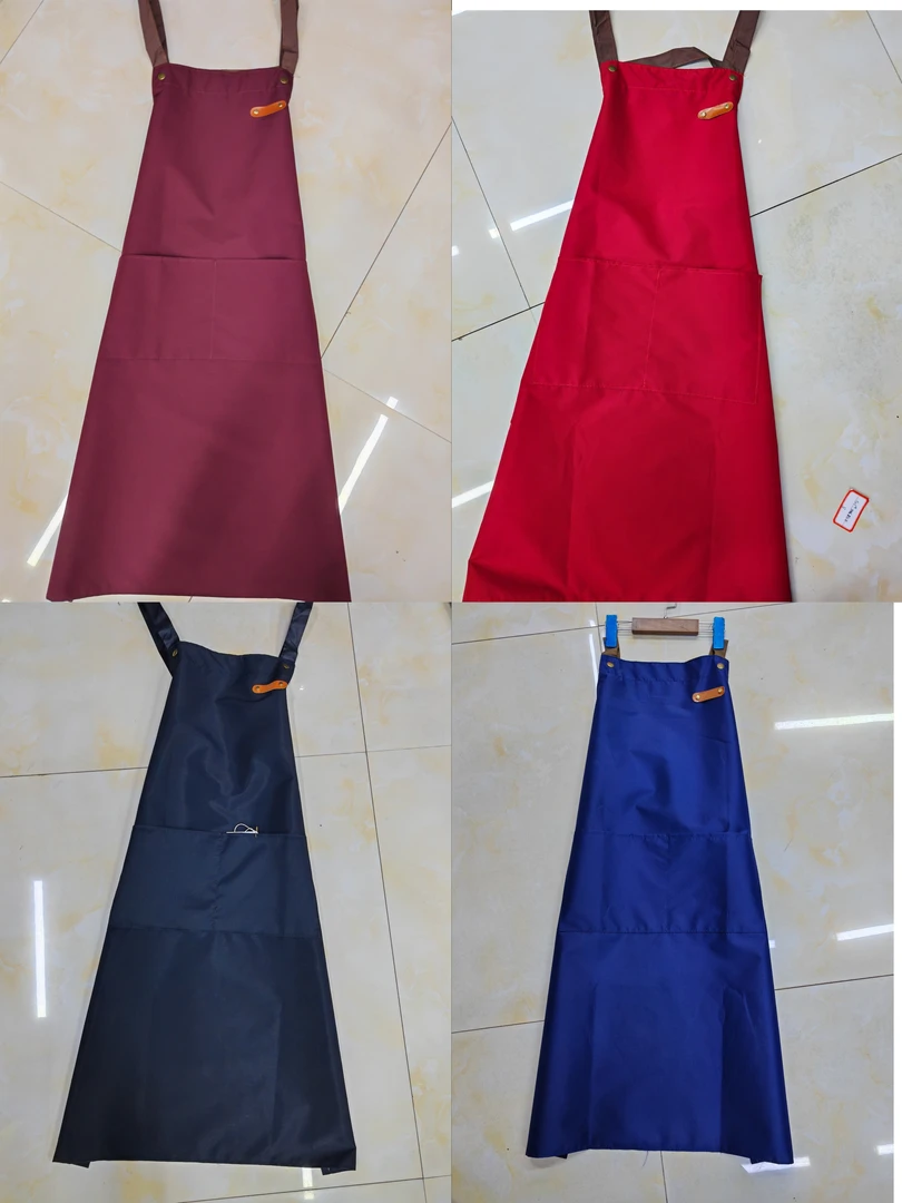 背带防水防油污 围裙 男女通用餐饮工作加长版围裙覆膜防水防油污