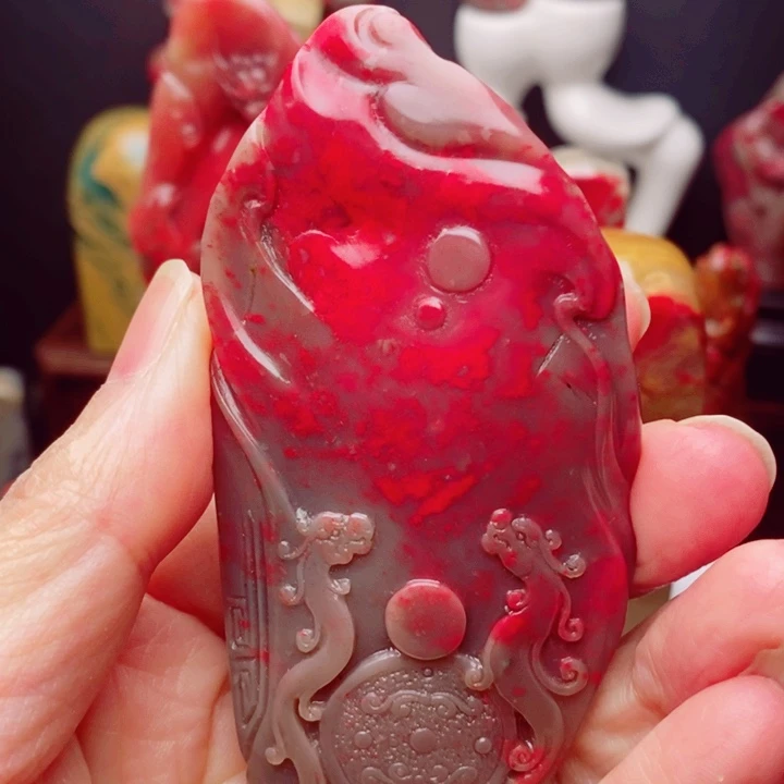 昌化鸡血石鸡血石摆件
