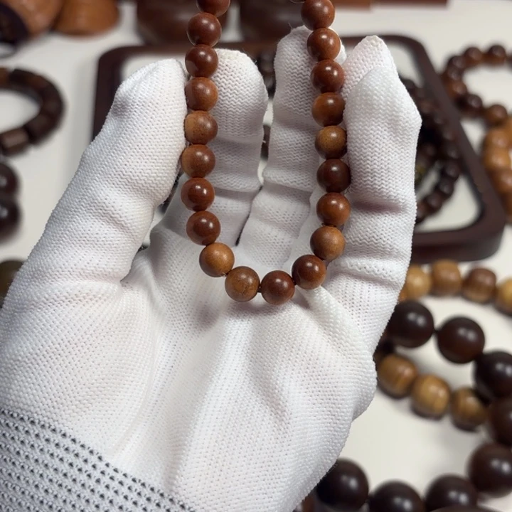 金***王檀香木0.8单圈2条老山檀红肉奶香奶甜