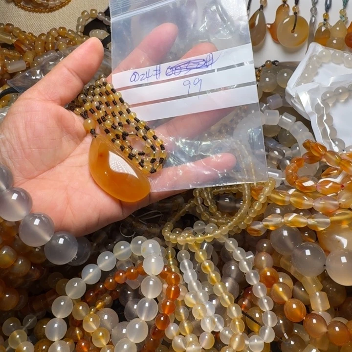 玛瑙/玉髓项链未镶嵌*️**0024