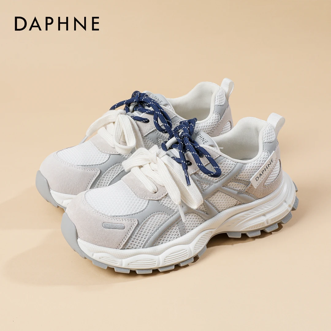 Daphne/达芙妮时尚透气老爹鞋女2025秋季时尚小个子厚底增高女鞋