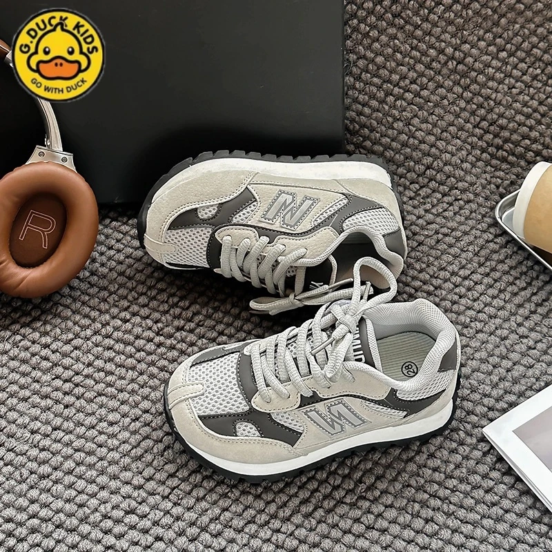 G.DUCK小黄鸭童鞋儿童运动鞋男童鞋子春秋透气网鞋女童跑步鞋轻便