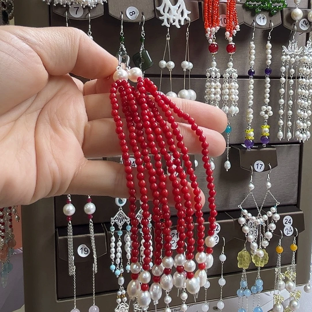 财****925银博雅手作S925纯银耳饰