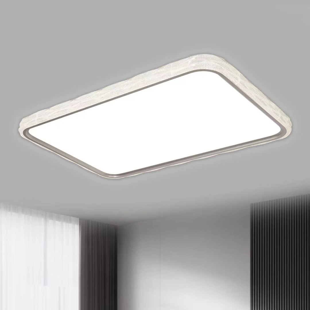 餐厅极简黑白灰大气钻石边框客厅卧室超亮吸顶灯客厅灯阳台家用