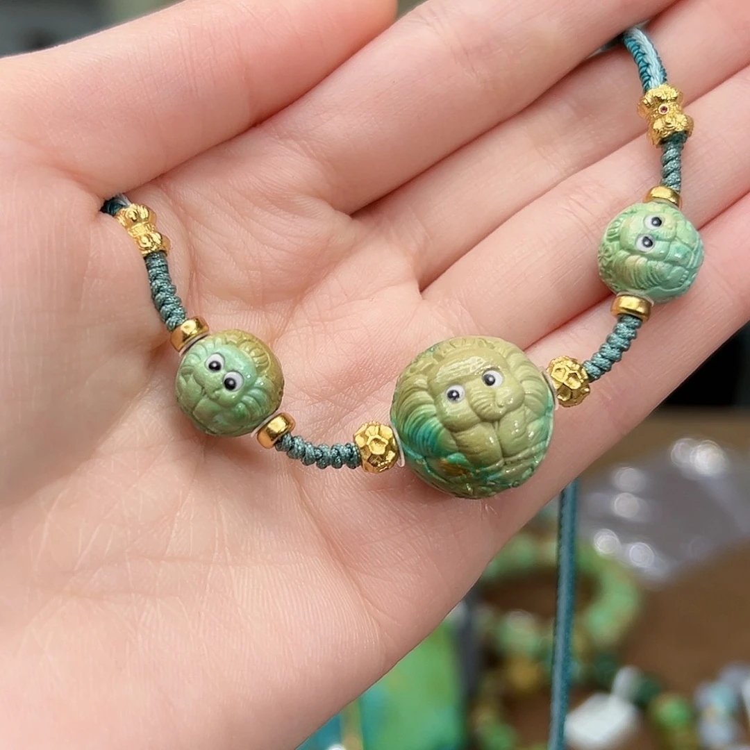 绿松石珠宝奇石未镶嵌蜜***～