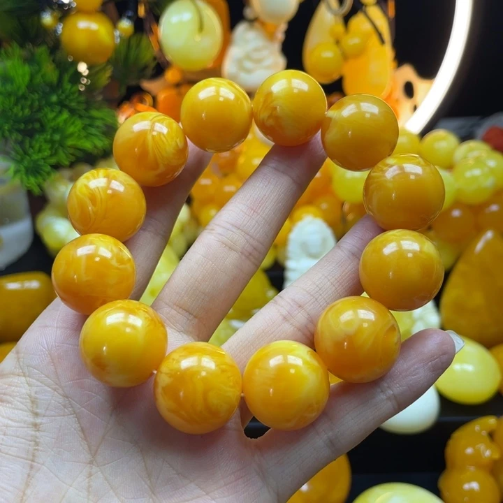 道***）非金属老蜡手串全品无瑕