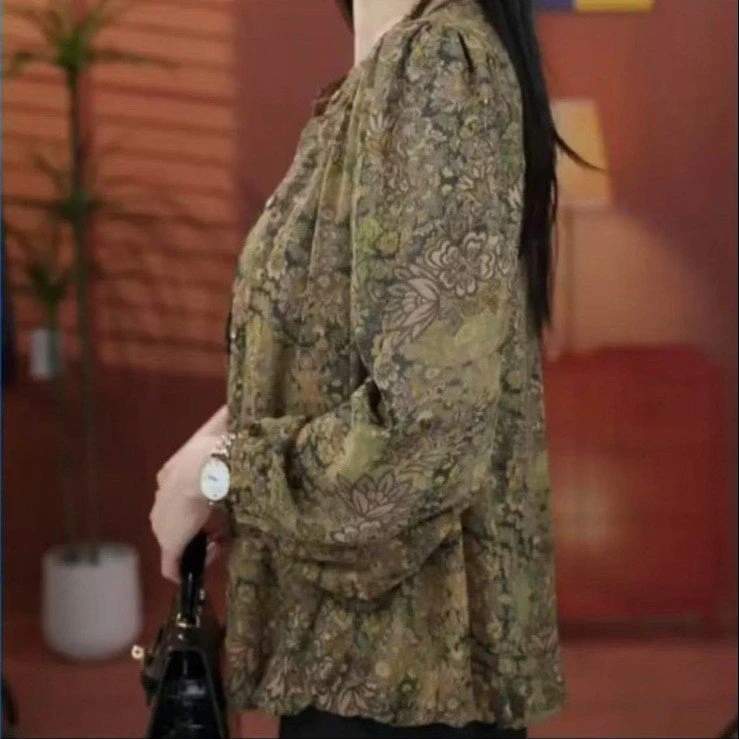 2025春夏新款洋气百搭气质减龄复古话女装衬衫