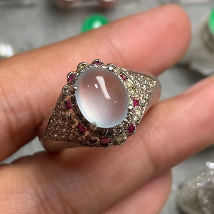 未镶嵌戒指翡翠天然翡翠戒面