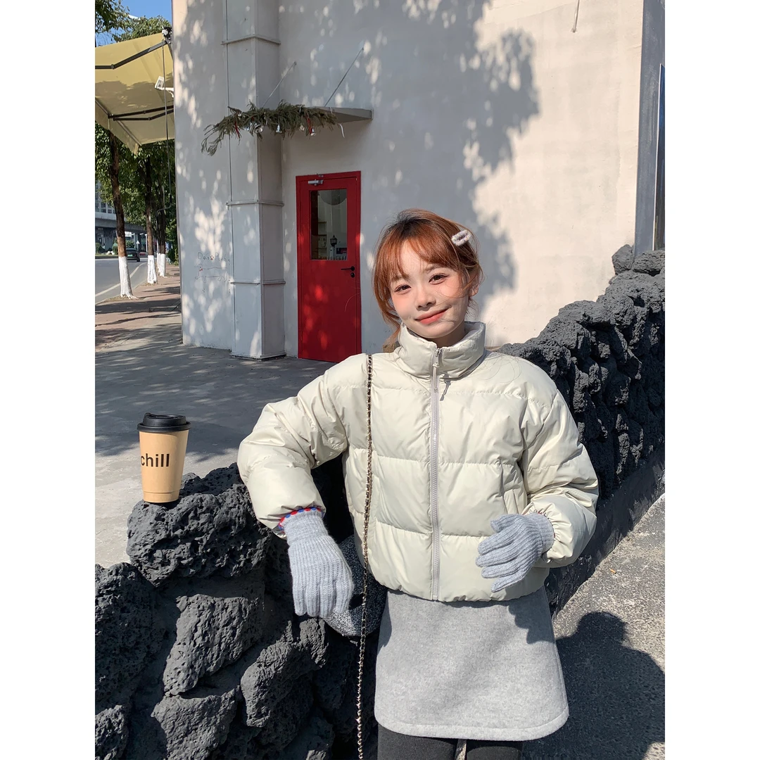 切糕【抹茶欧包】小个子轻薄洋气女上衣连帽短款加厚休闲羽绒服