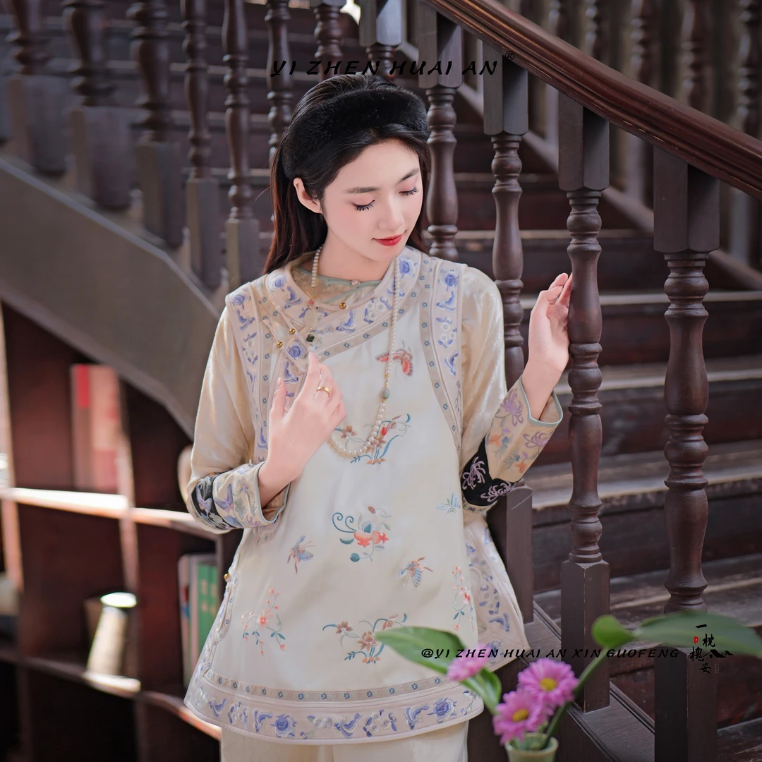 一枕槐安·【浅夕单款】新中式重工刺绣日常百搭复古汉元素马甲