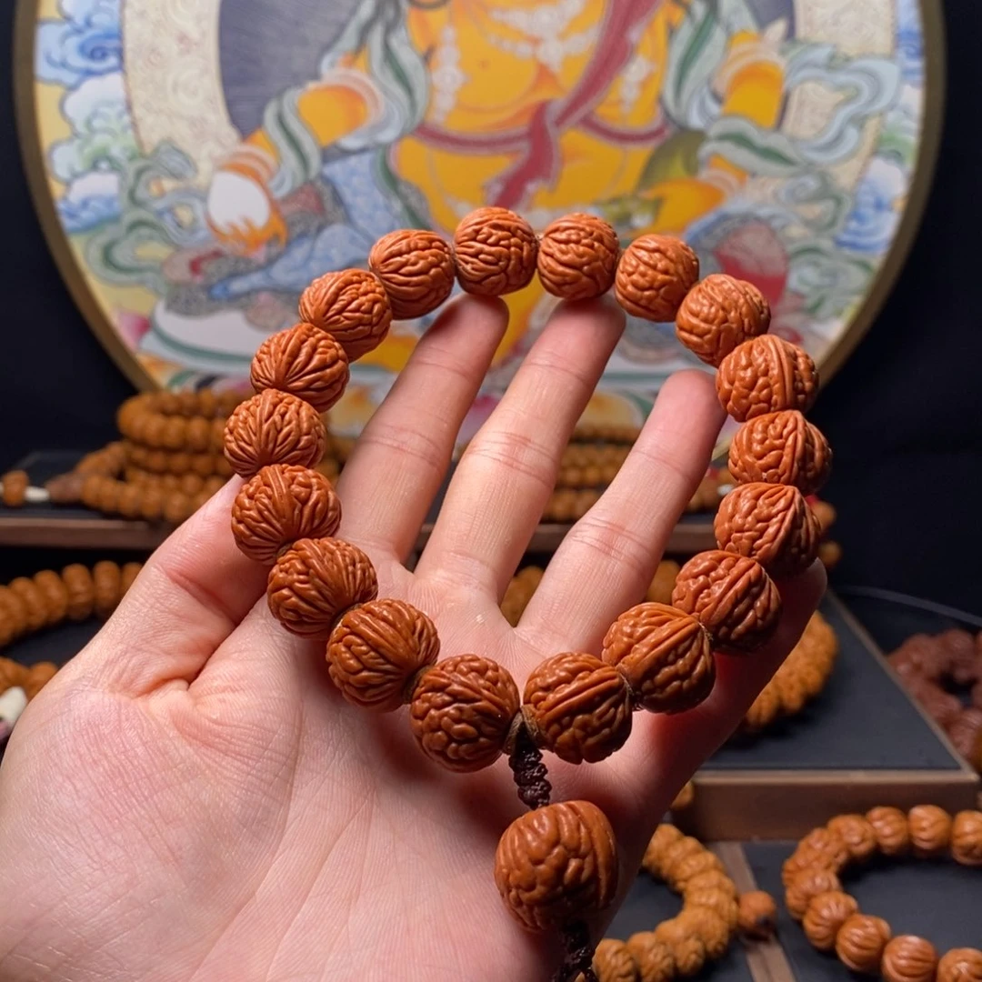 桃核手串龙纹荔枝