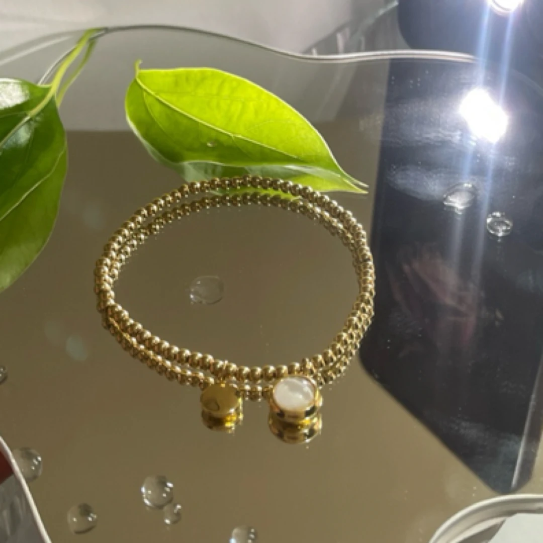 合金手链 金色原创设计韩版韩式女日韩复古两世欢串珠首饰