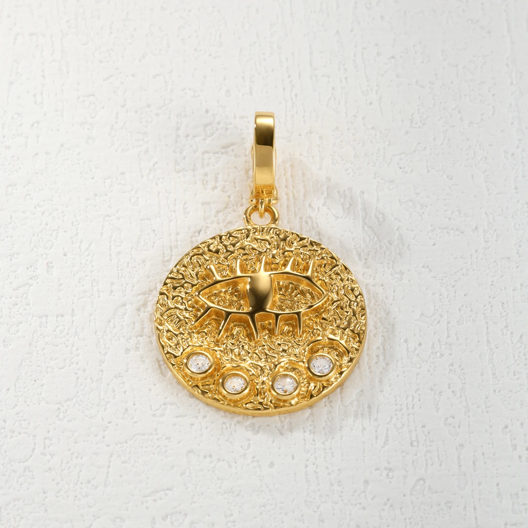 【恶魔之眼吊坠】秋冬上新轻奢时尚复古金色小众