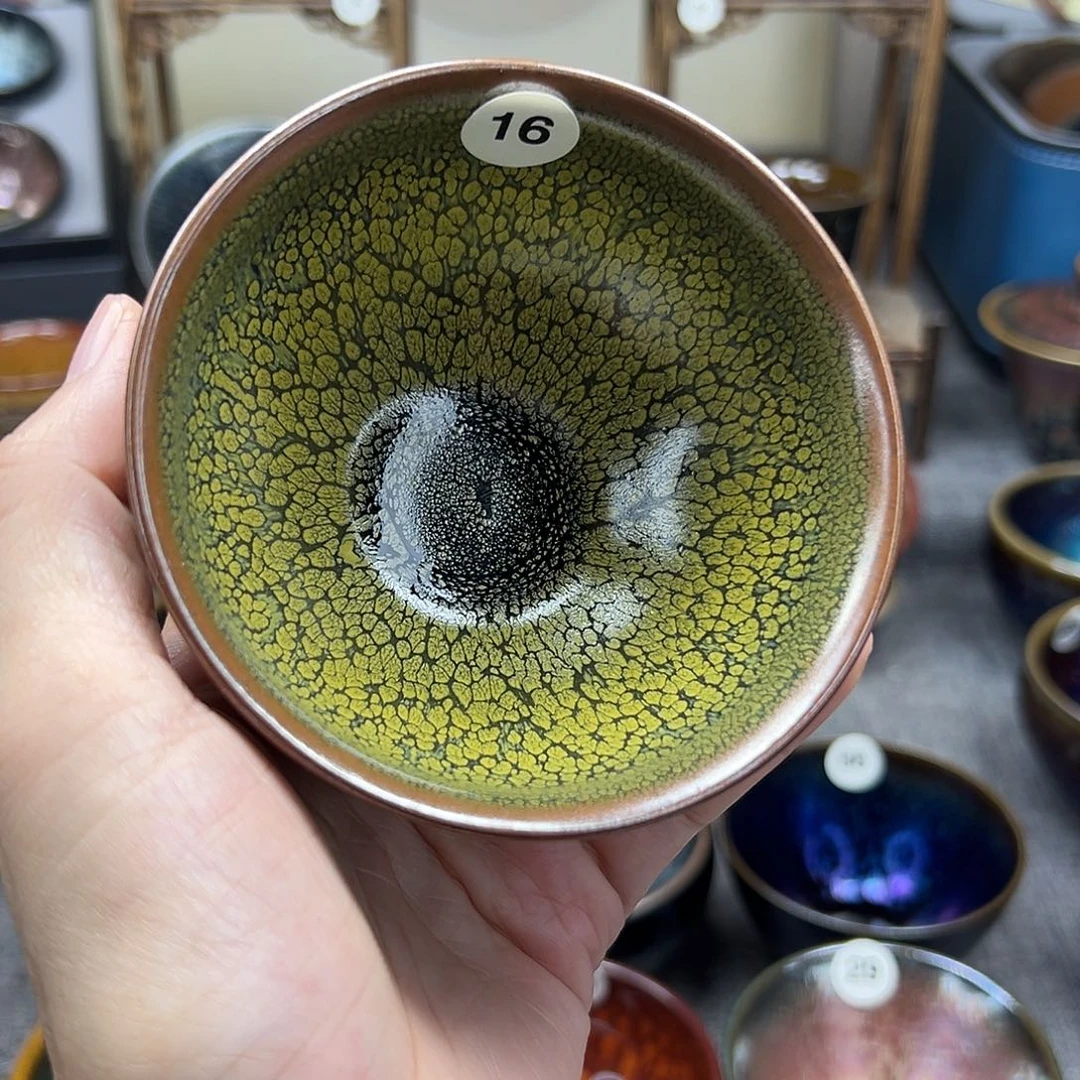 茶盏鹧鸪绿色束口