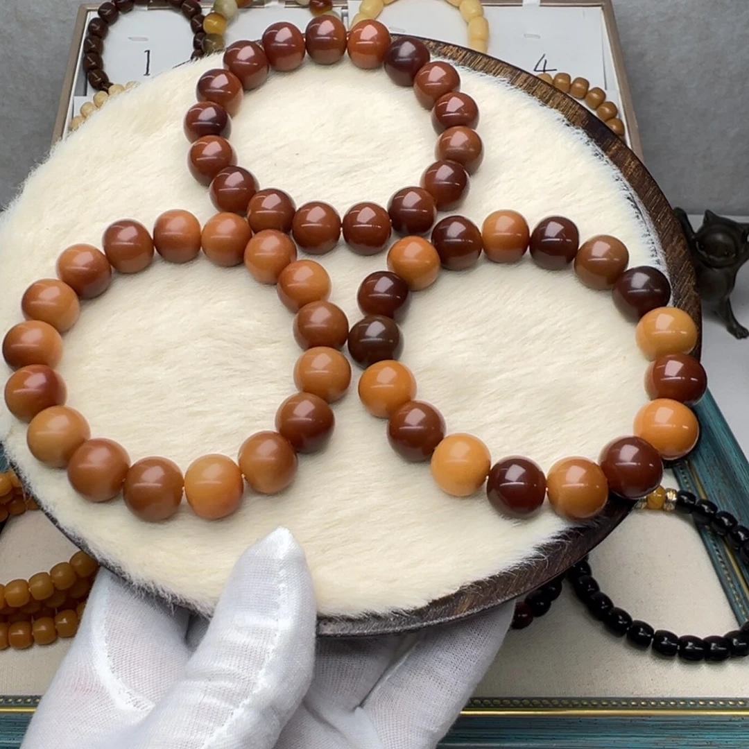 手串菩提根/象牙果卡15 天然风化老料落地果S6