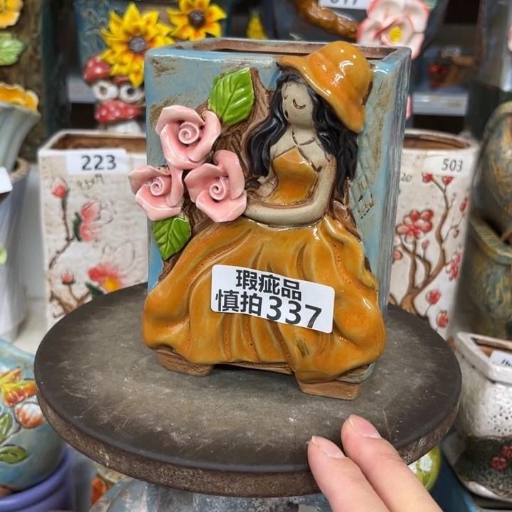 紫砂花盆粗陶材质多肉花盆337