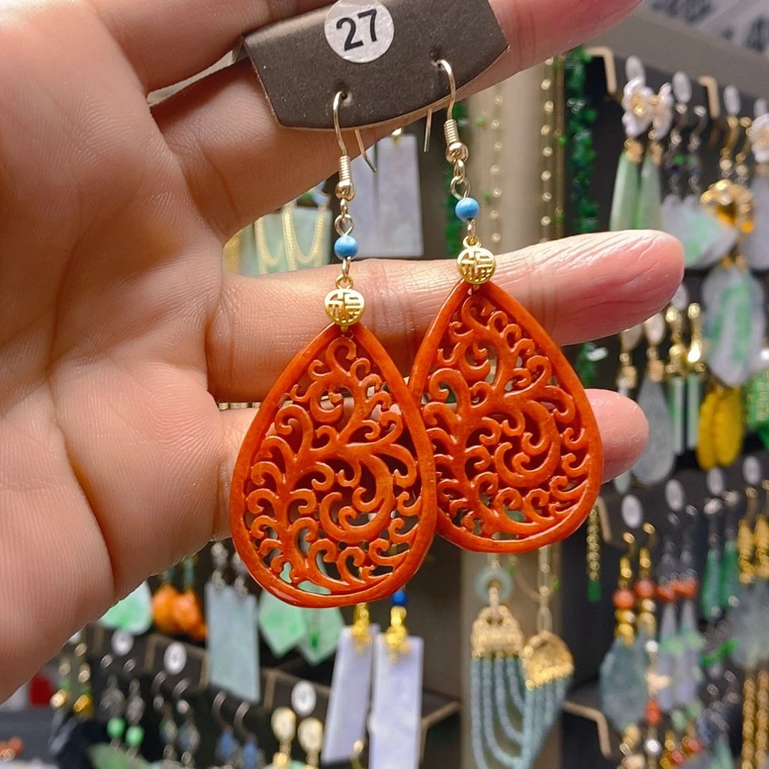 未镶嵌翡翠耳饰翡翠