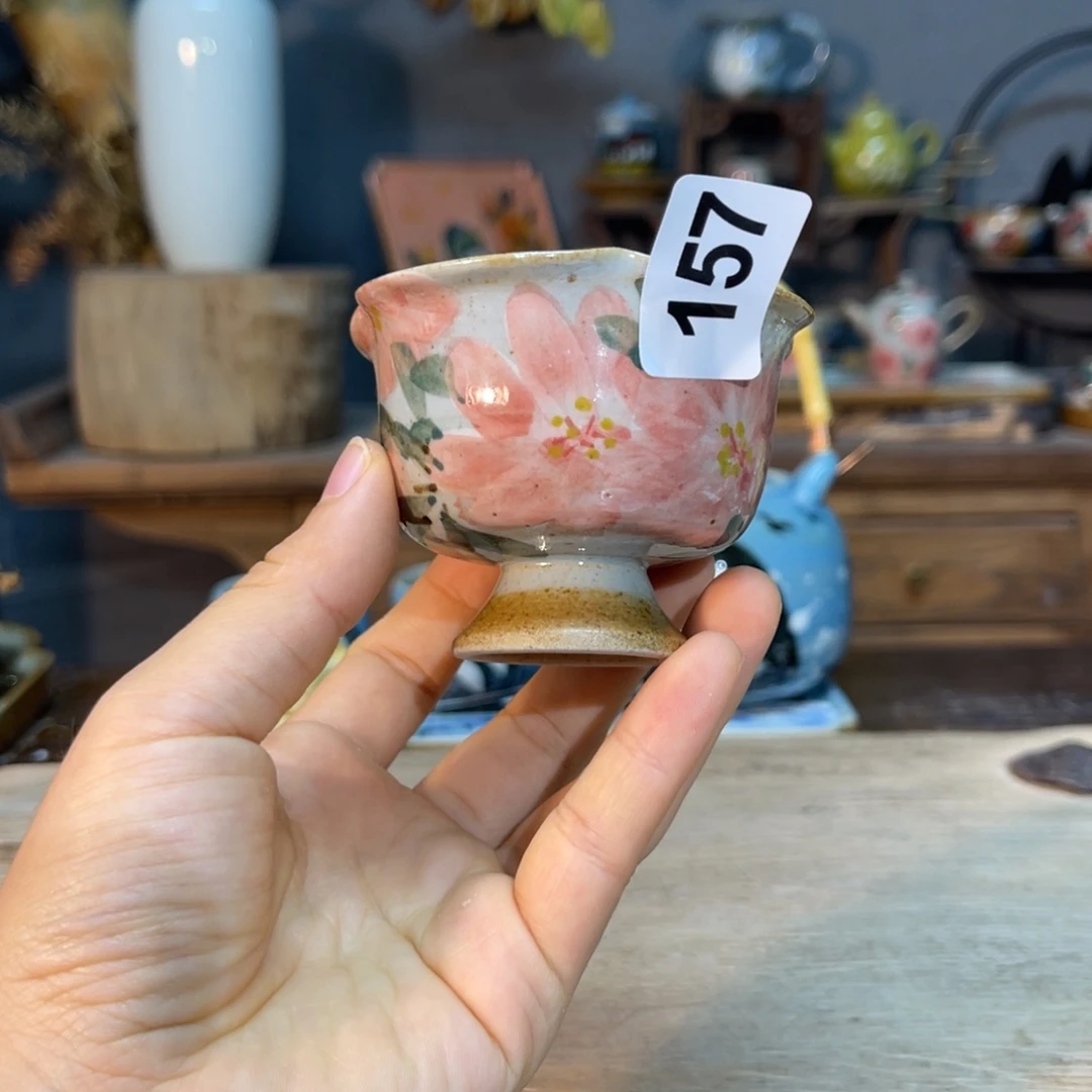 壶素浅陶瓷手工手绘