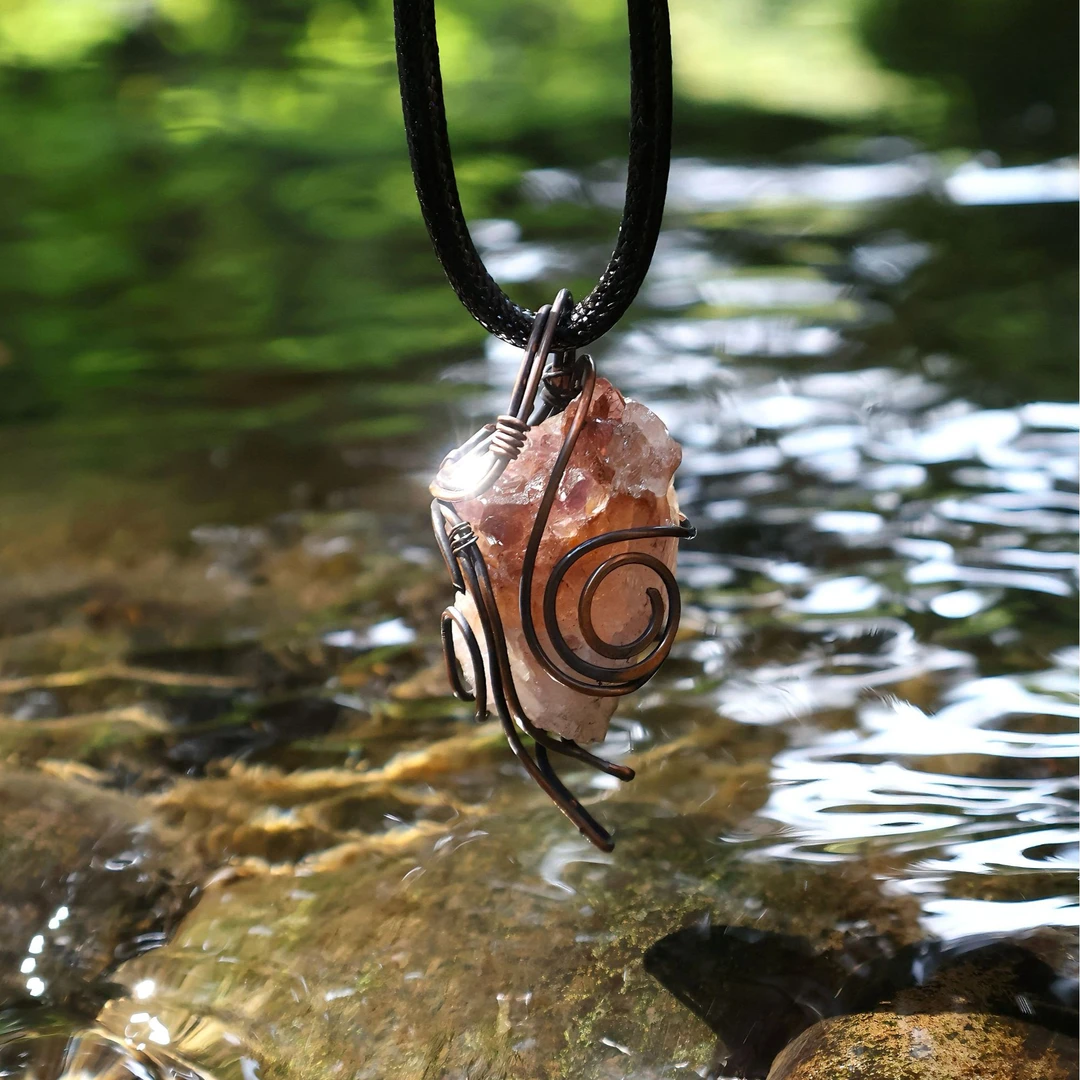 非金属棉绳项链 【龙炁觉醒】原创原石项链906紫色