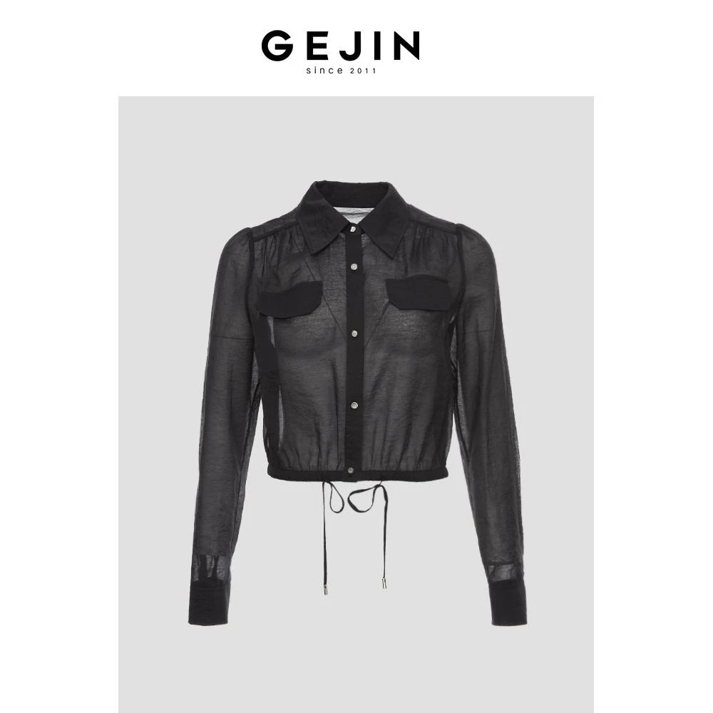 GEJIN/歌锦2025夏季新款时尚黑色优雅外套9212570260