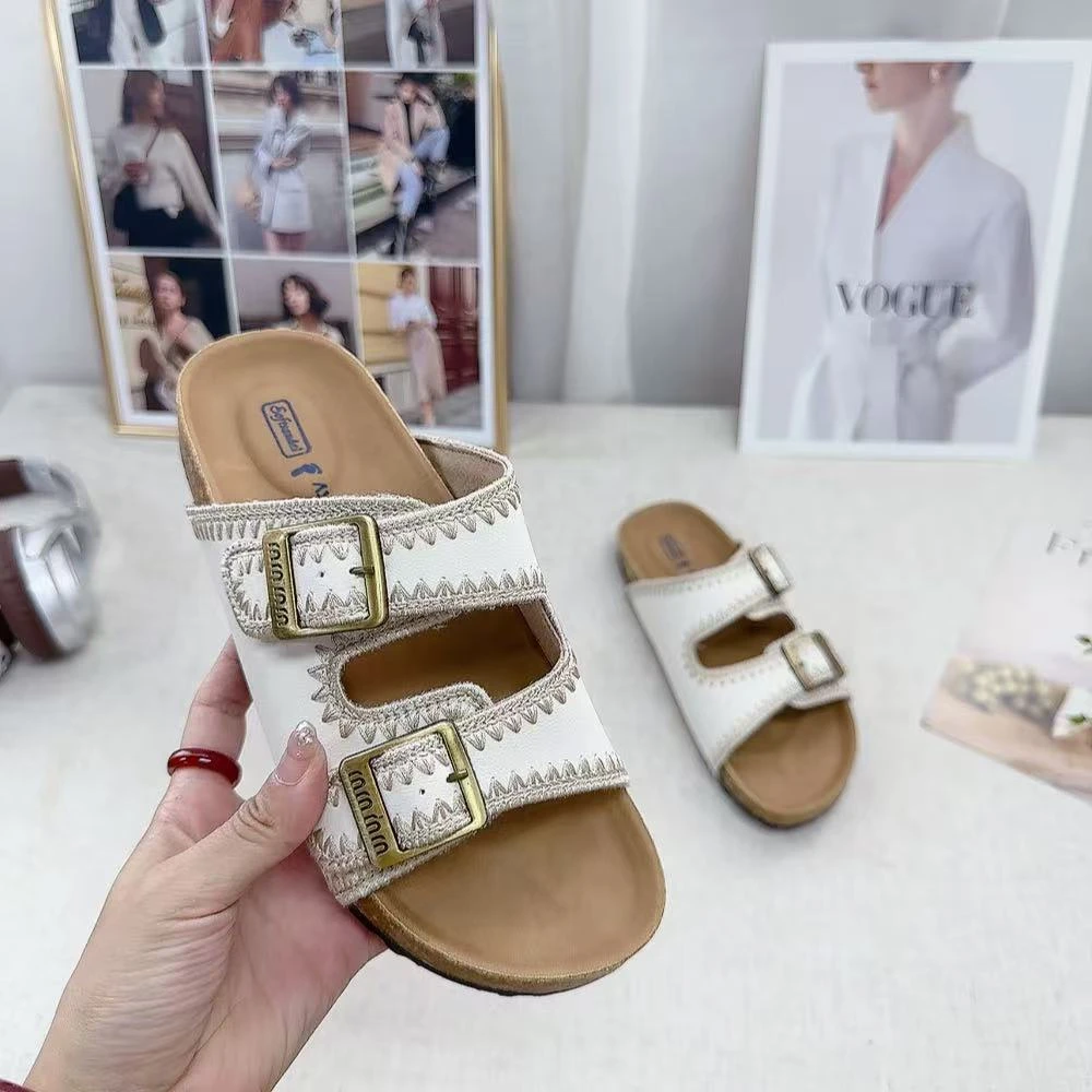 2909舒适百搭软底休闲勃肯拖鞋