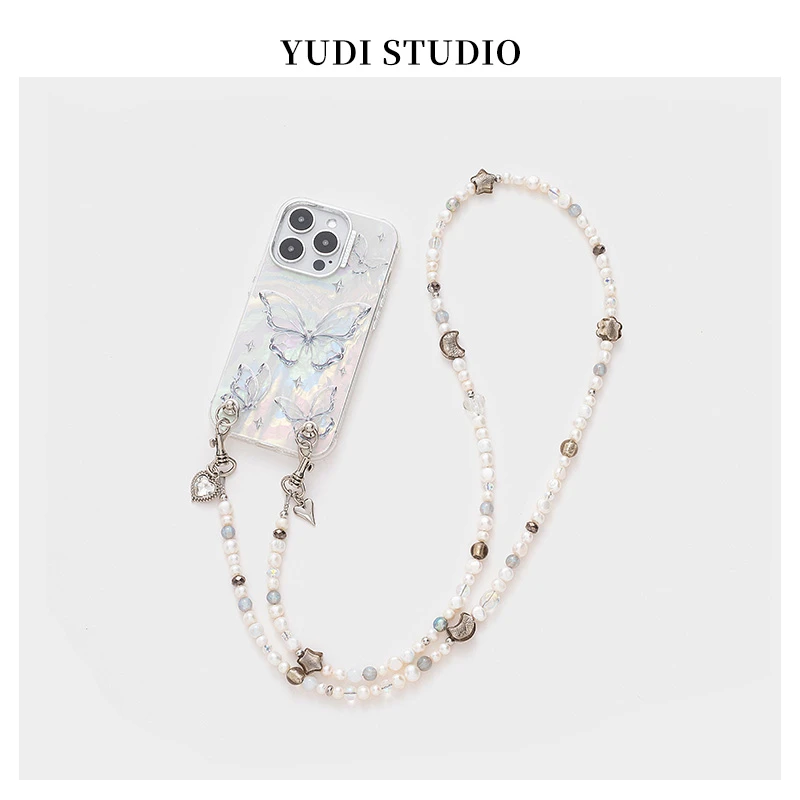 原创风尾蝴蝶高级质感自制款仙气iPhone16手机壳适用于华为mate60