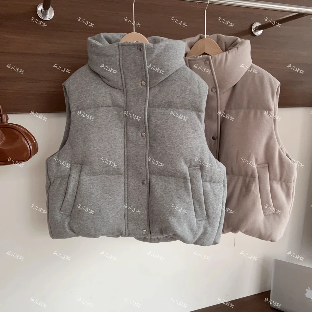 朵儿定制 保暖时尚拉链白鸭绒马甲 MB79