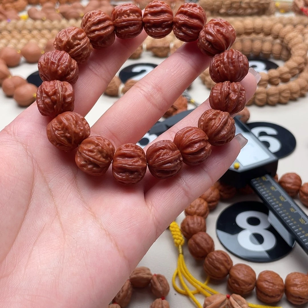 无***敌文玩核桃手串京八棱