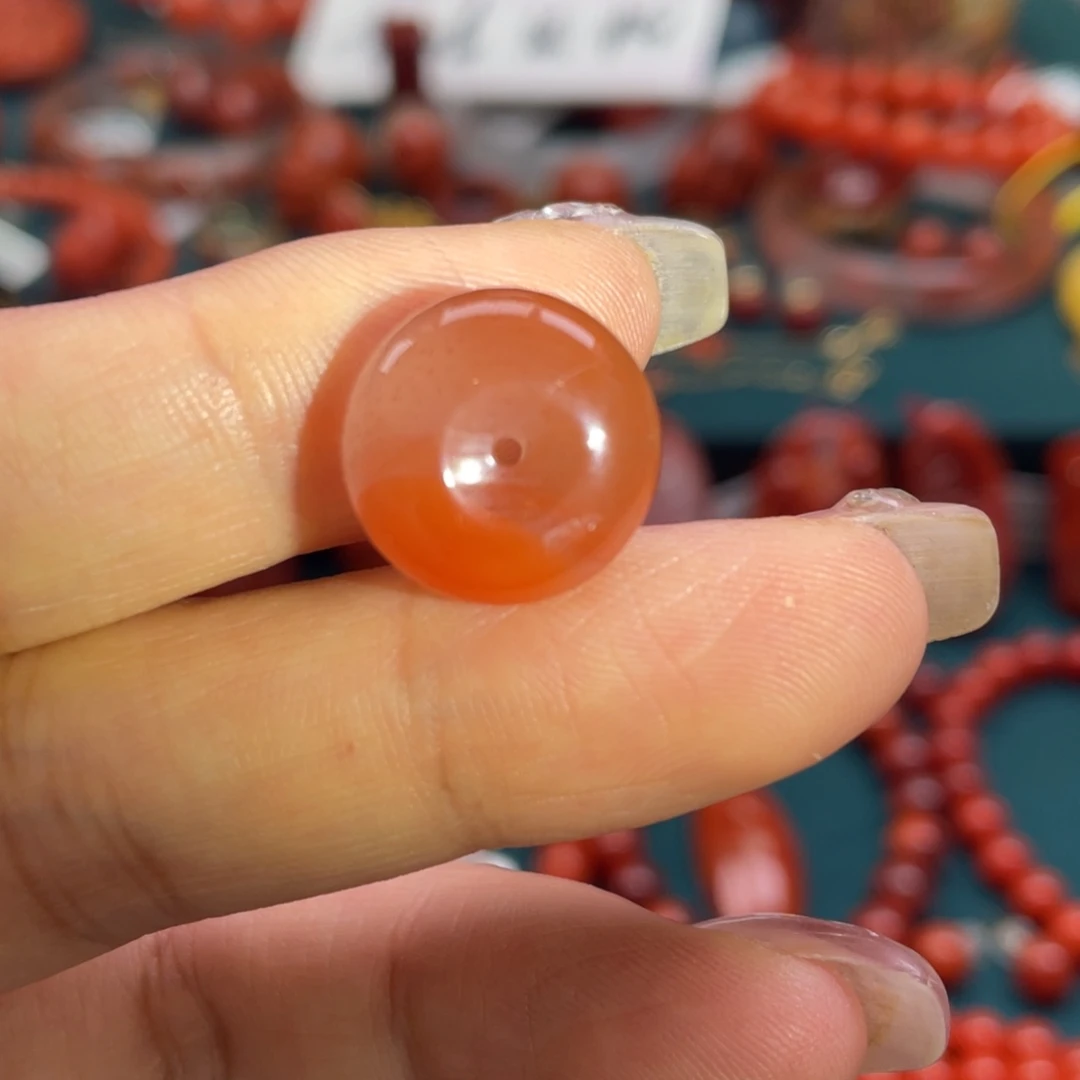 南红玛瑙未镶嵌开播福利川料南红平安扣微瑕