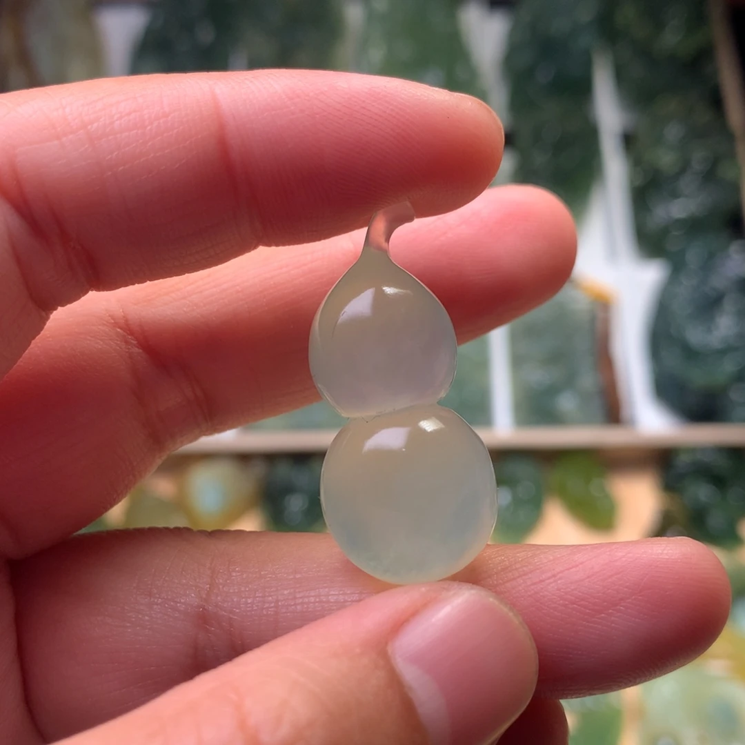 未镶嵌蛇纹石玉挂件葫芦