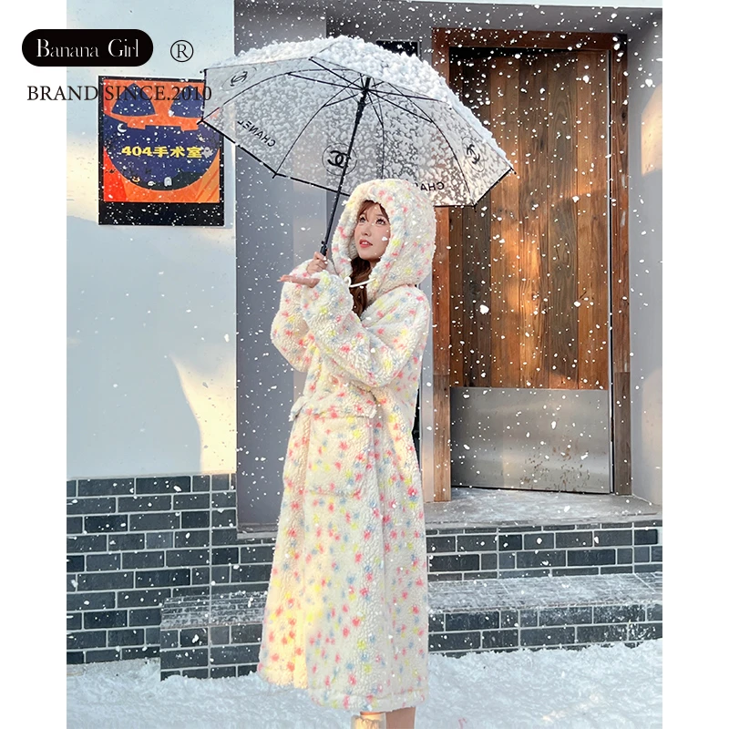 Bananagirl【元气舒芙蕾长款】可外穿冬中长款睡袍宽松加绒家居服