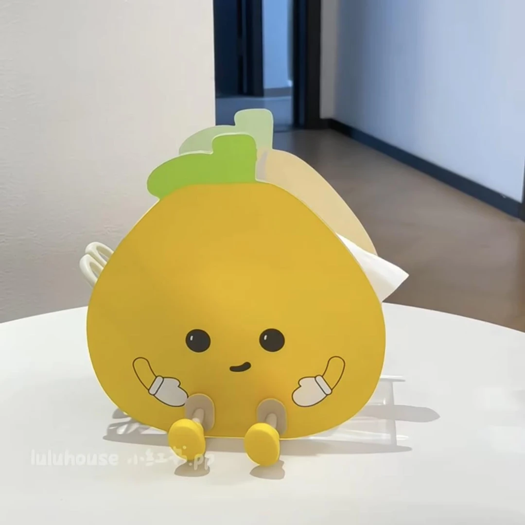 可爱柚子纸巾盒家用客厅茶几放杂物收纳盒创意多功能抽纸盒