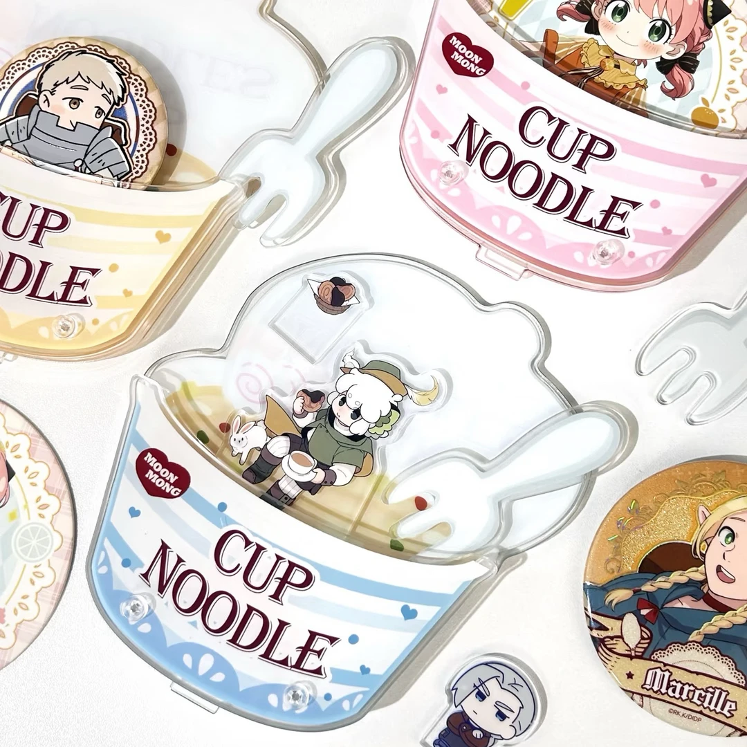 MoonMong泡面杯谷美吧唧拍摄道具亚克力装饰收纳摆件二次元拍立得