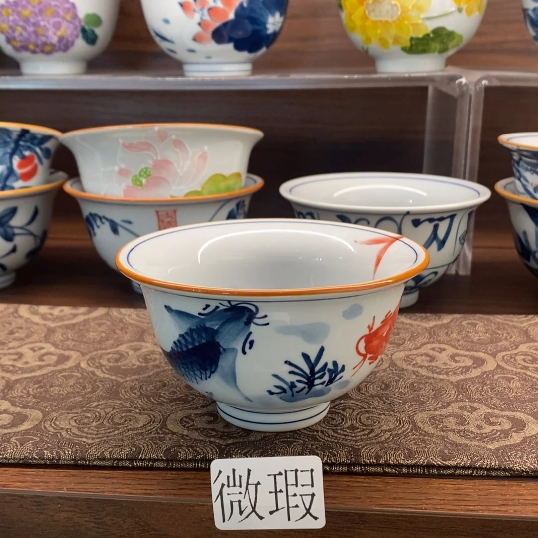 釉下彩老陶泥手工绘制