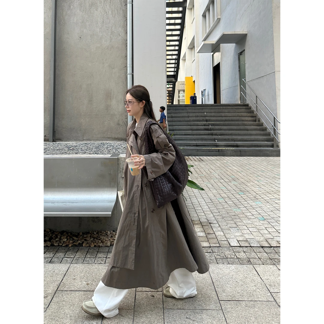 DYANGJUN【高智姐姐-】秋季新款大廓型气质长款风衣