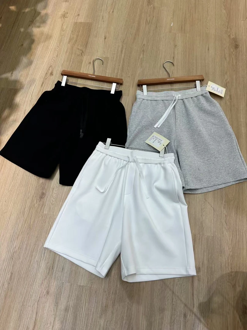 中腰免烫水洗夏季吸汗短裤显瘦简约宽松裤子抽绳