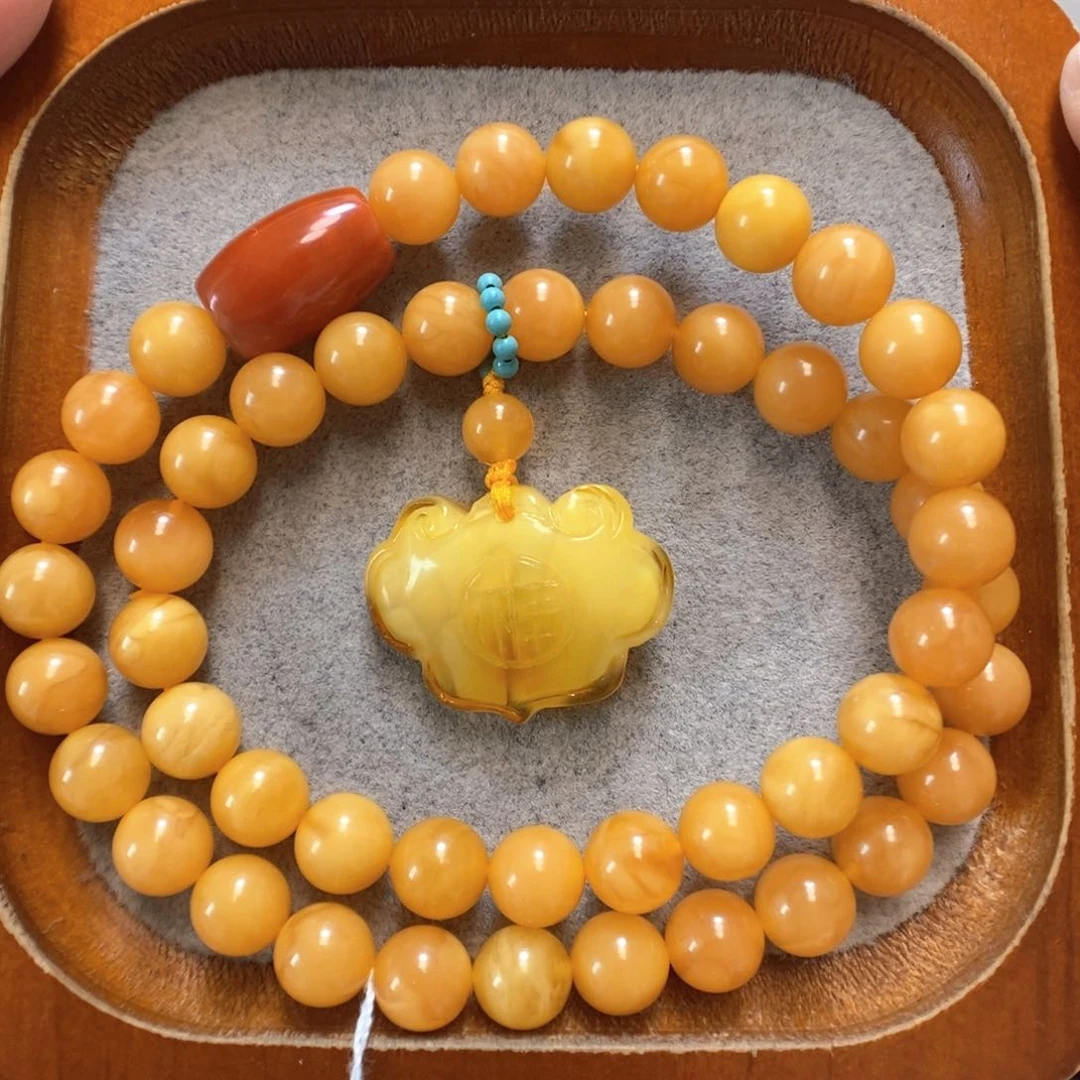 未镶嵌蜜蜡手串蜜蜡手串