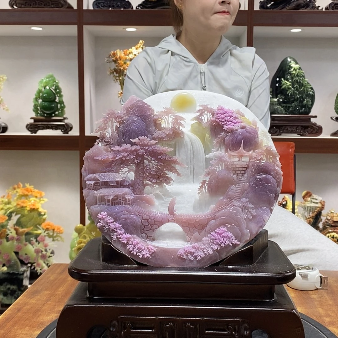 九***）玉山水摆件 玄关摆件