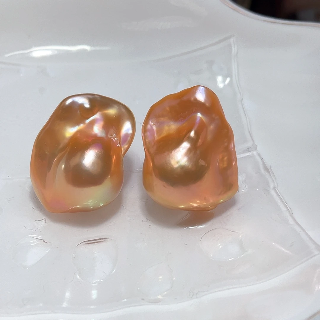 淡水珍珠耳饰银S925镶嵌