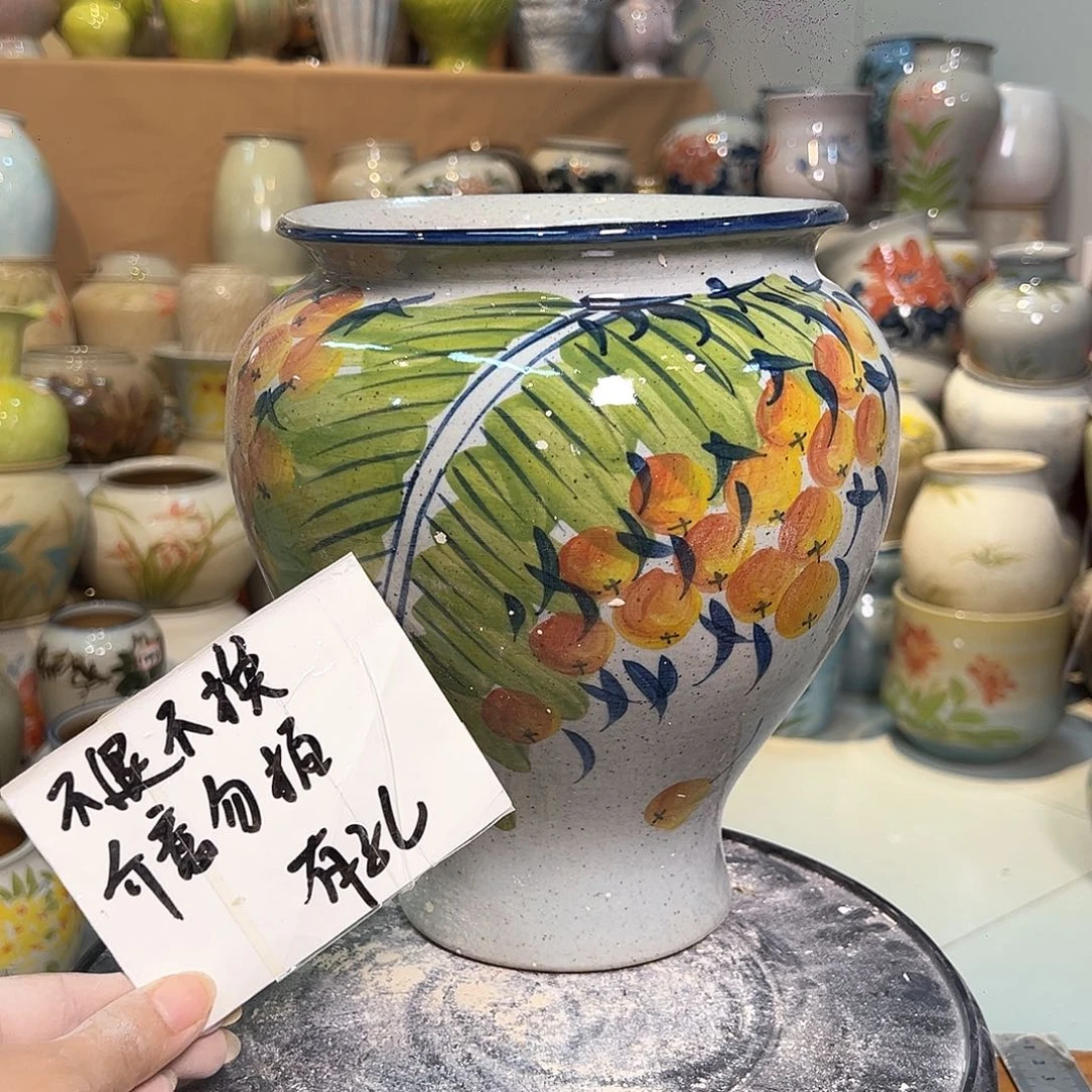 景德镇陶瓷花盆微瑕123